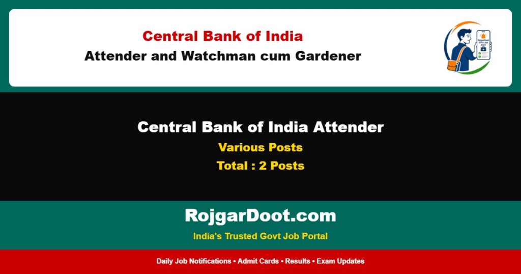 Central Bank of India Attender