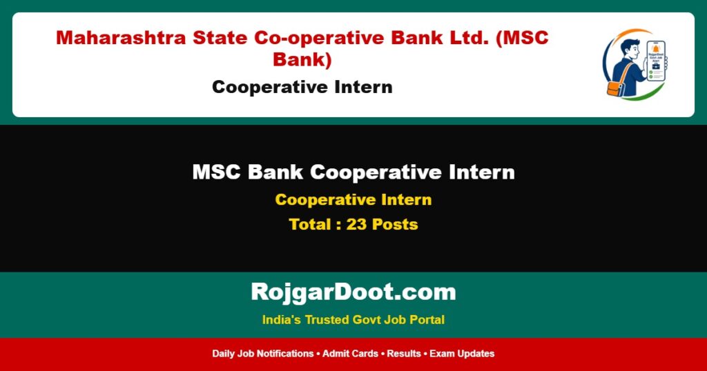 MSC Bank Cooperative Intern