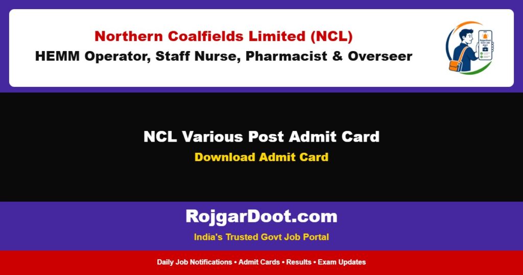 NCL Various Post Admit Card