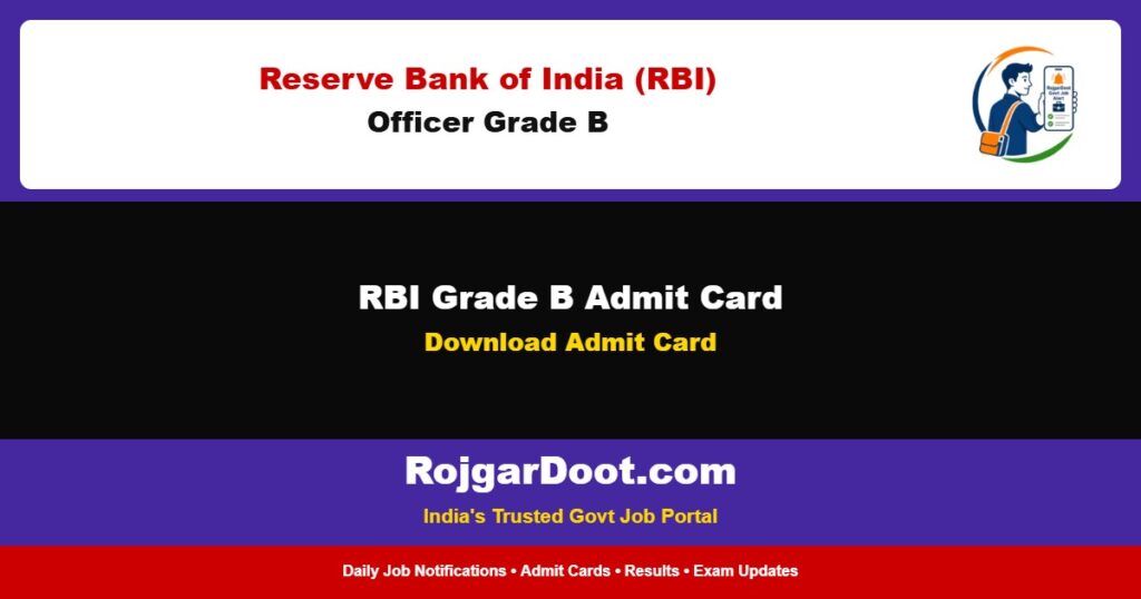 RBI Grade B Admit Card