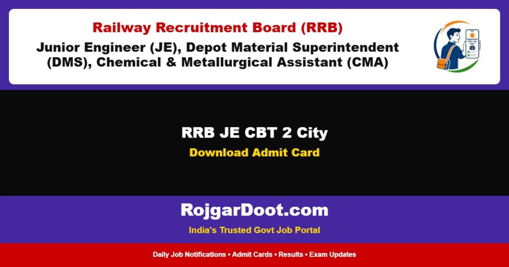 RRB JE CBT 2 City