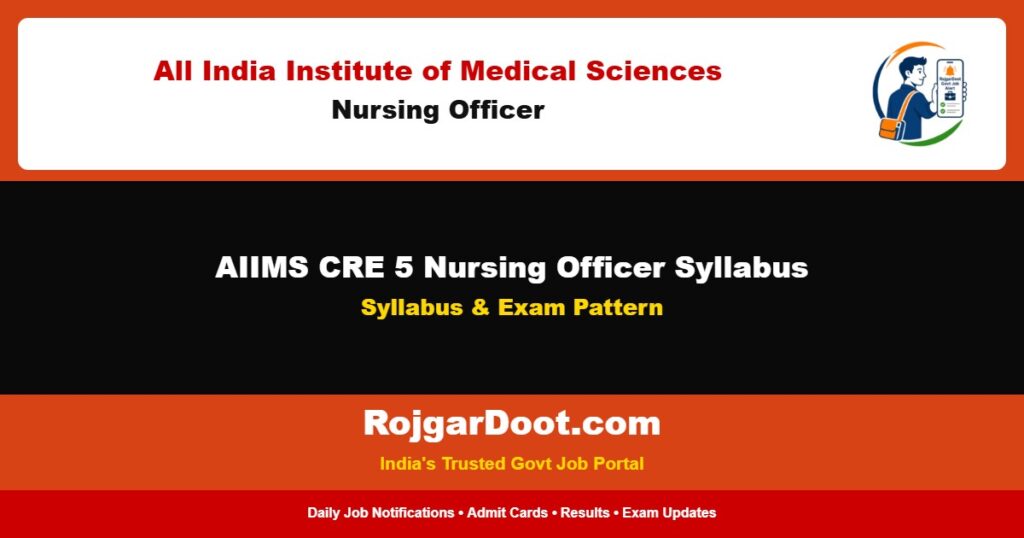 AIIMS CRE 5 Nursing Officer Syllabus