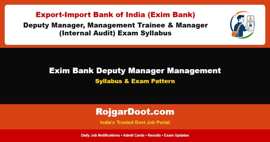 Exim Bank Deputy Manager Management