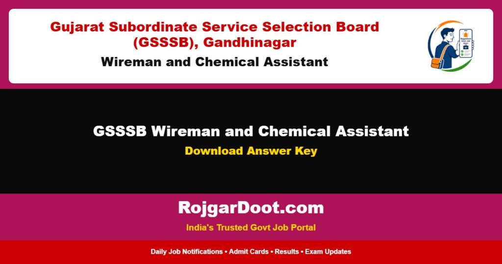 GSSSB Wireman and Chemical Assistant