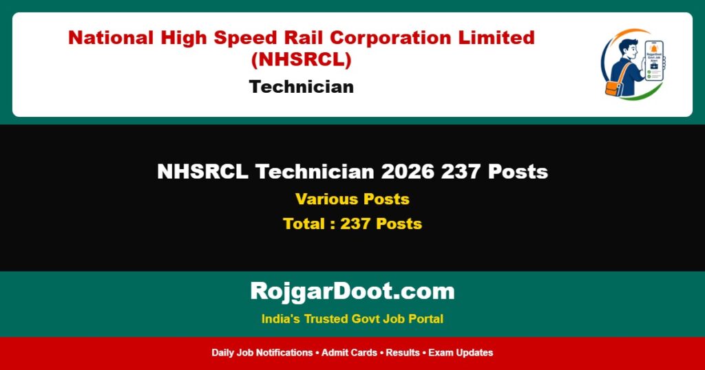 NHSRCL Technician 2026 237 Posts