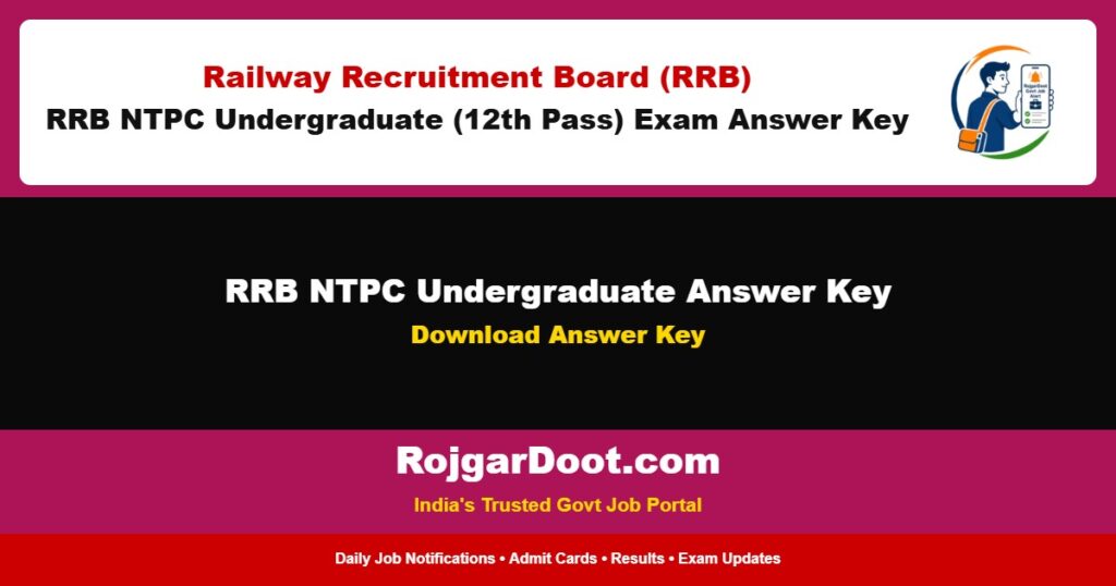 RRB NTPC Undergraduate Answer Key