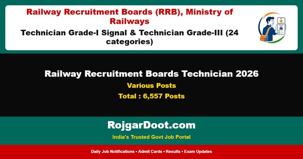Railway Recruitment Boards Technician 2026