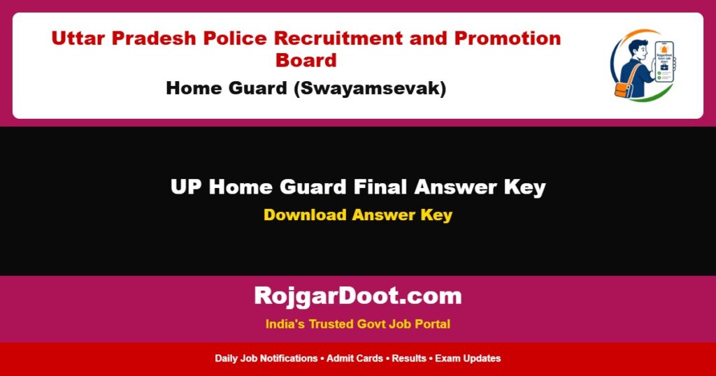 UP Home Guard Final Answer Key